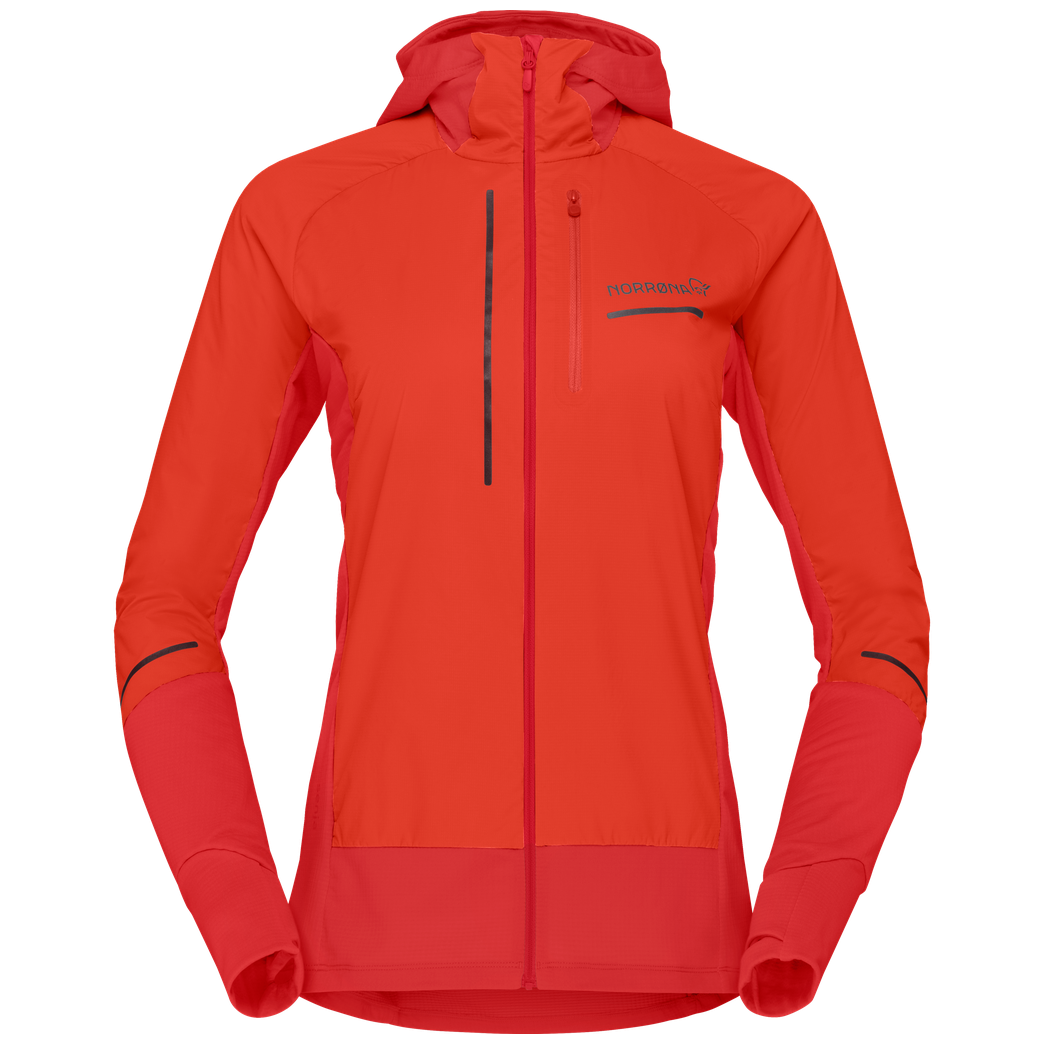 Bluza damska Norrona senja Alpha90 Hood Rozmiar: M / Kolor: pomarańczowy