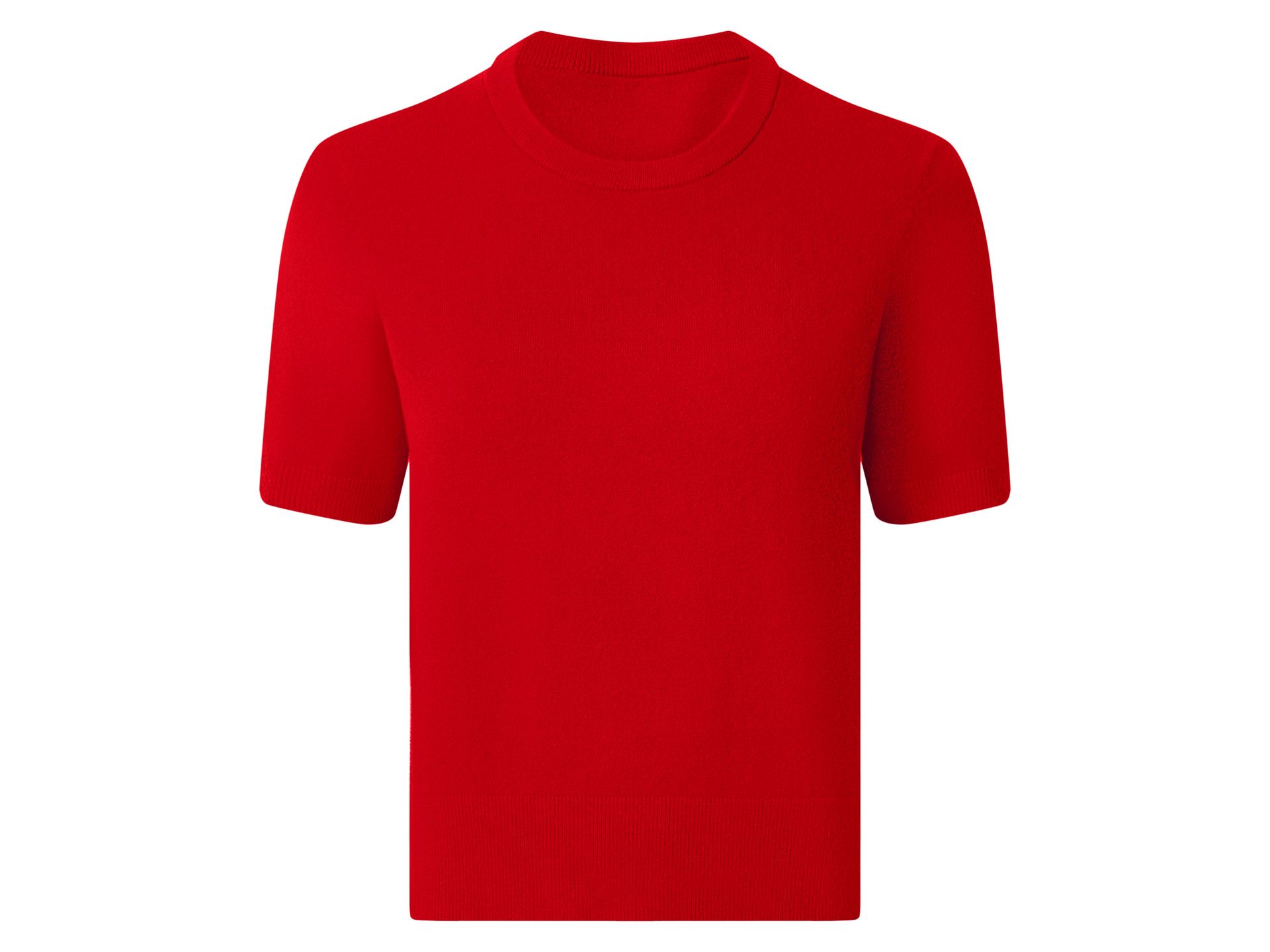 ESMARA® Sweter damski z krótkim rękawem (Czerwony, L(44/46))