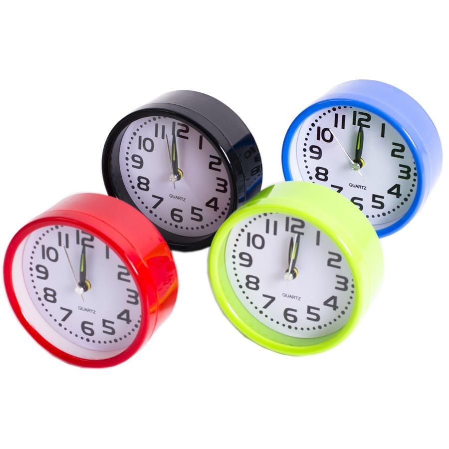 Budzik okrągły mix kolor 9,5cm/DI3493 DH-DI3493
