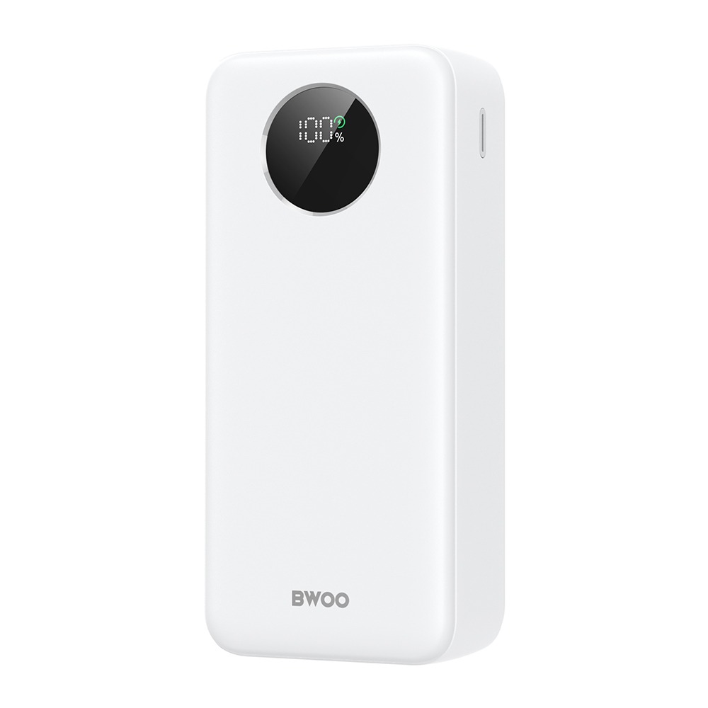 Powerbank BWOO P64 - 22,5W PD 30000 mAh LCD - Biały