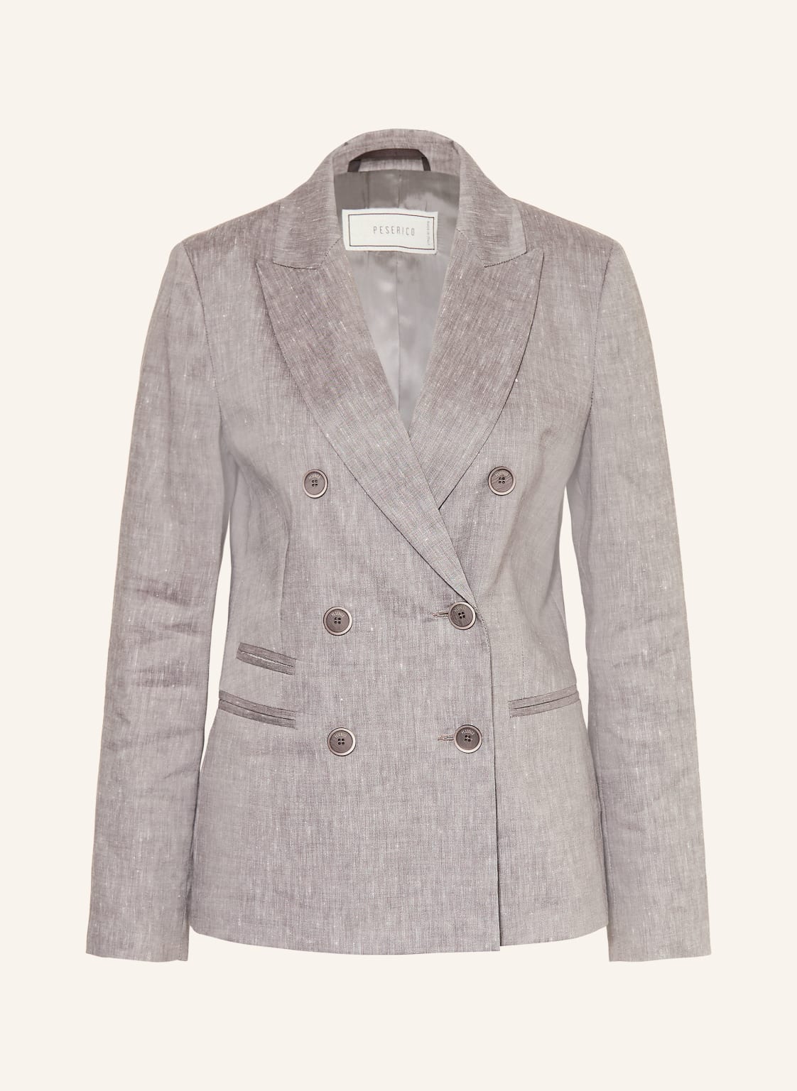 Peserico Marynarka Z Lnu beige