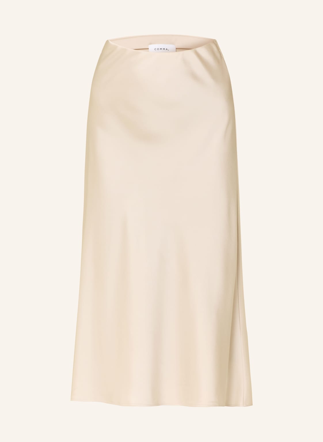 Comma Satynowa Spódnica beige