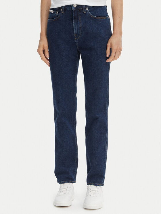Calvin Klein Jeans Jeansy Archive LV047F749G Granatowy Slim Fit