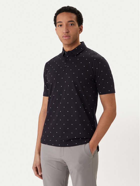 Armani Exchange Polo XM000735 AF10356 FB434 Czarny Regular Fit