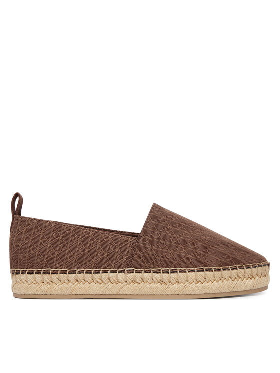 Calvin Klein Espadryle Oblique Espadrille Aop HW0HW02933 Brązowy