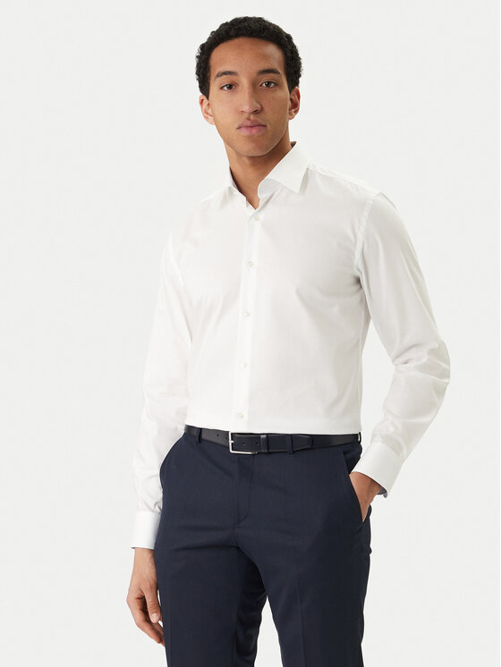 BOSS Koszula H-Hank 50560704 Biały Slim Fit