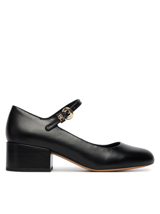 Tommy Hilfiger Czółenka Heeled Maryjane Buckle FW0FW09347 Czarny