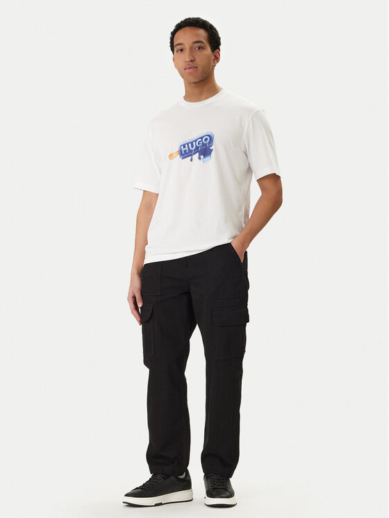 HUGO T-Shirt 50560049 Biały Regular Fit