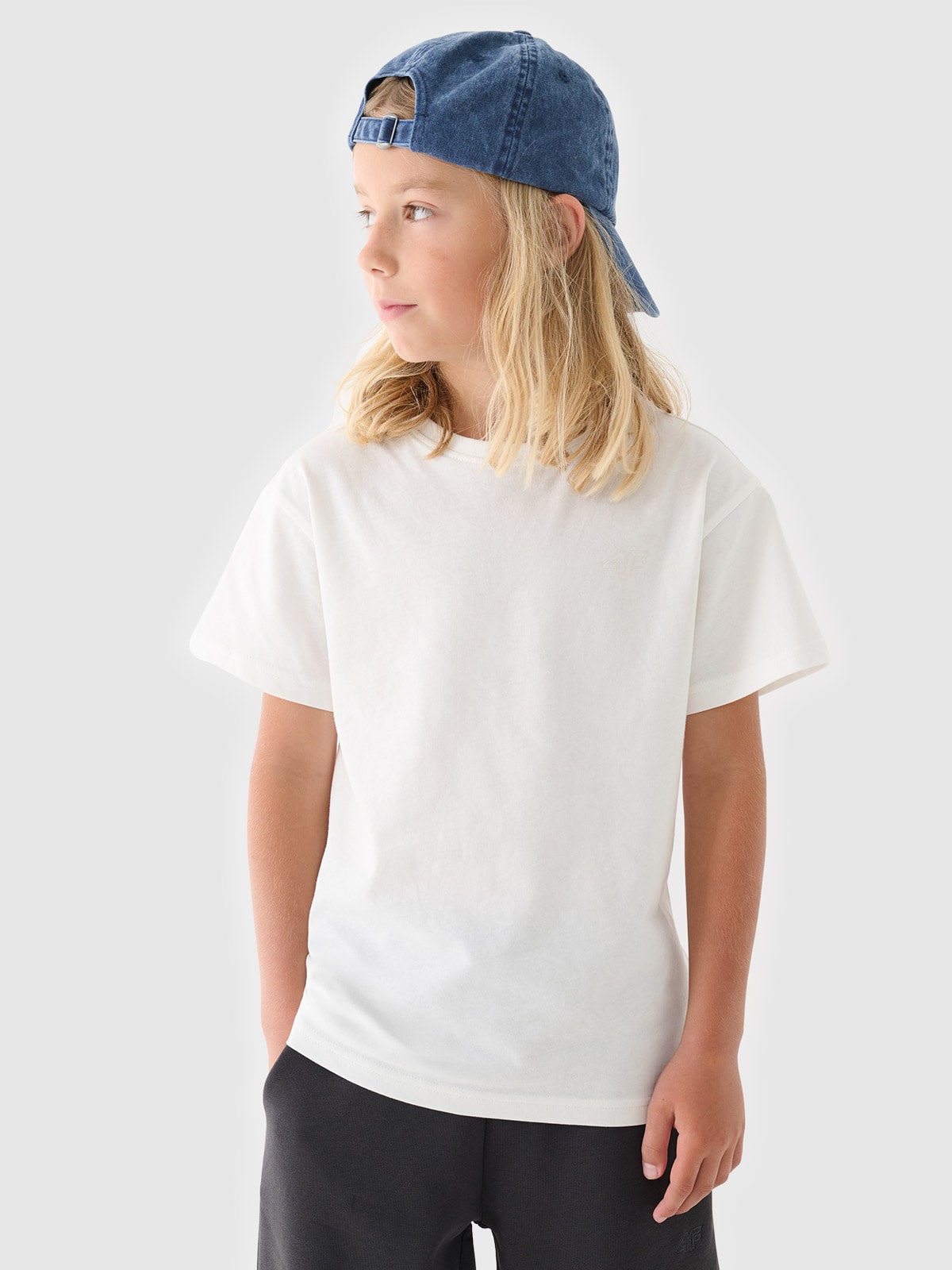 4F T-shirt gładki (2-pack) dziecięcy - multikolor 122/128 (6-8 lat)