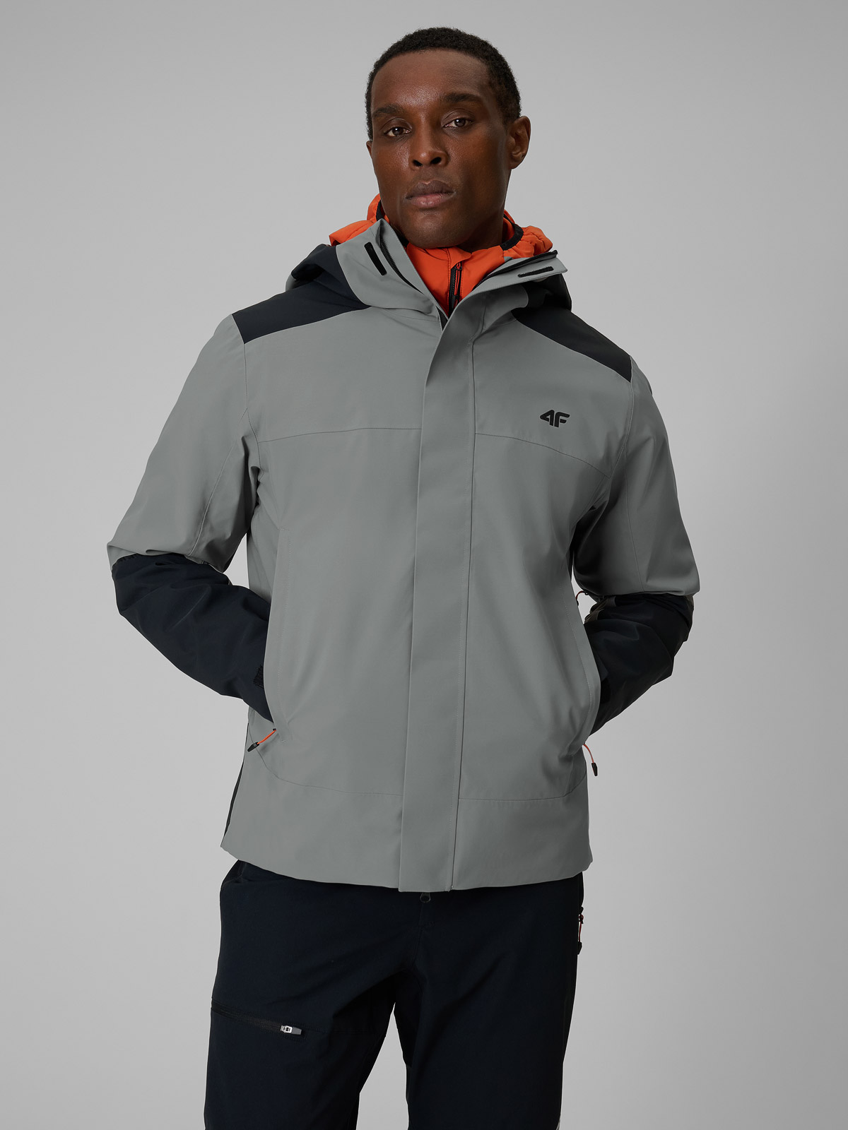 4F Kurtka trekkingowa membrana 10000 męska - szara XL
