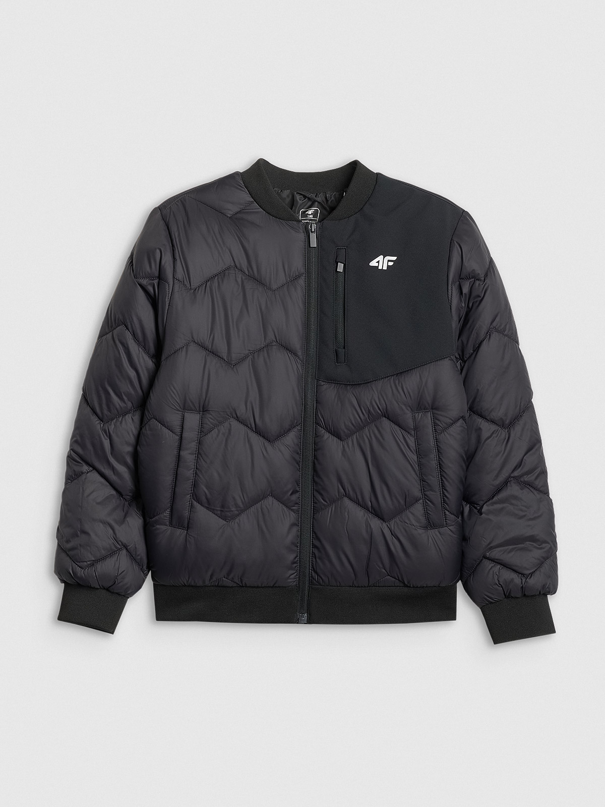 4F Kurtka z wypełnieniem syntetycznym chłopięca - czarna 164 (13-14 lat)