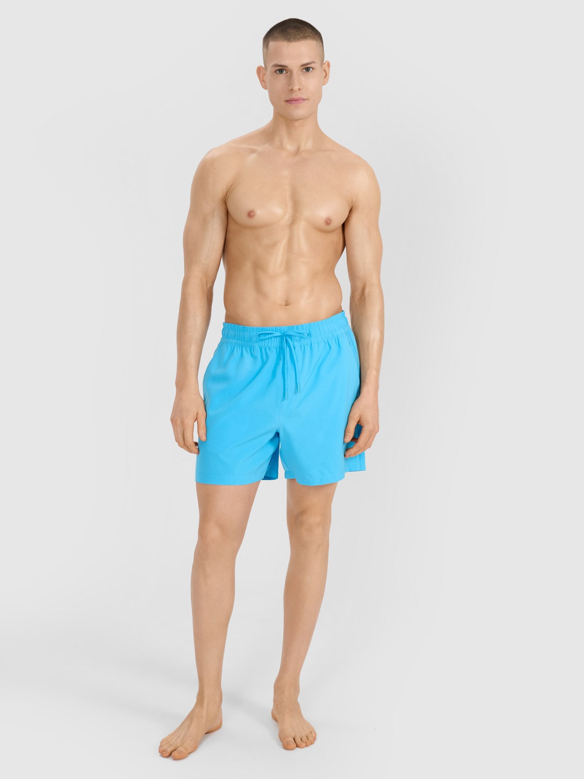 4F Spodenki plażowe męskie - turkusowe L