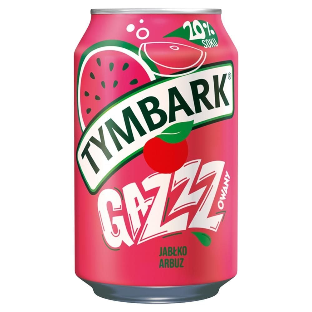 Tymbark Gazzzowany Napój gazowany jabłko arbuz 330 ml
