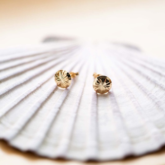 Złote Kolczyki 585 Diamentowane Gwiezdny Blask