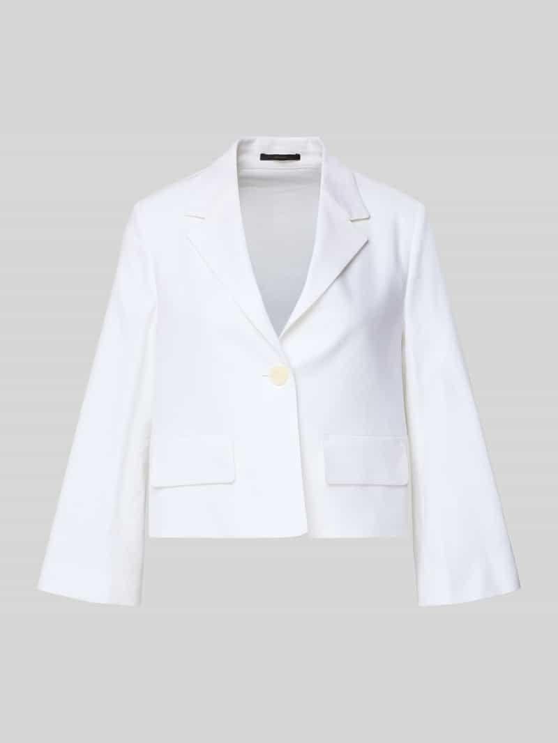 Żakiet z mieszanka lnu z kołnierz z połami