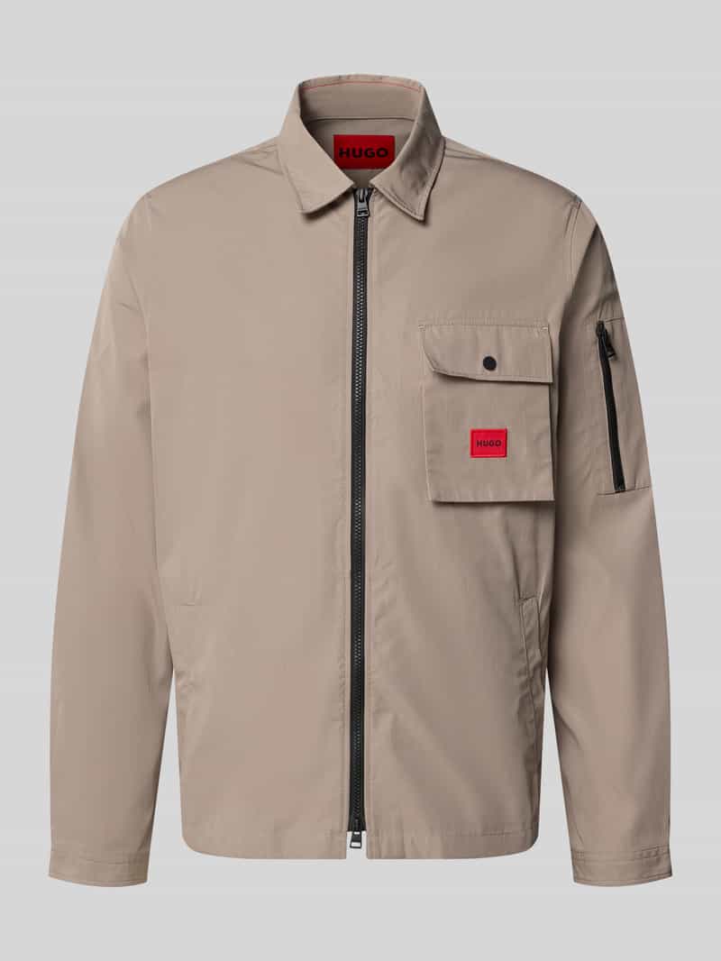 Kurtka koszulowa o kroju regular fit z mieszanki bawełny model 'EMMOND'