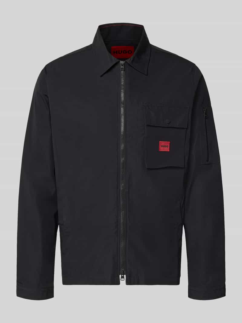 Kurtka koszulowa o kroju regular fit z mieszanki bawełny model 'EMMOND'