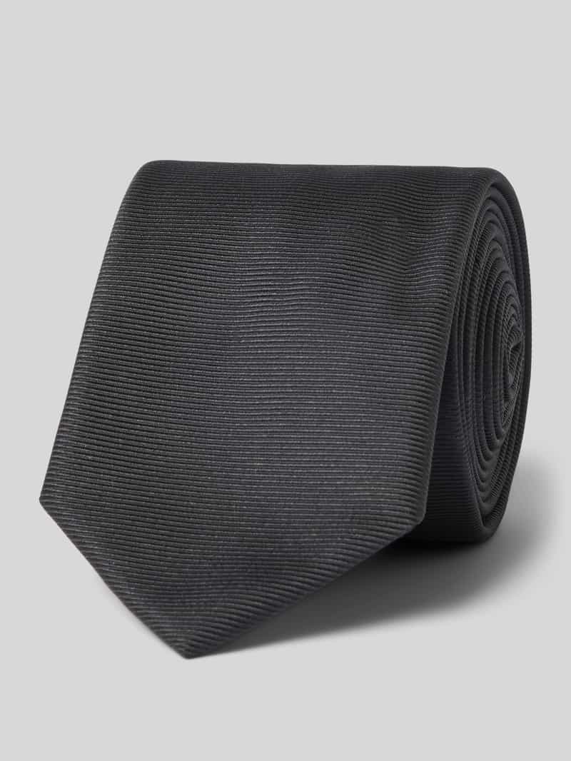 Krawat z mieszanki jedwabiu z żakardową tkaną fakturą