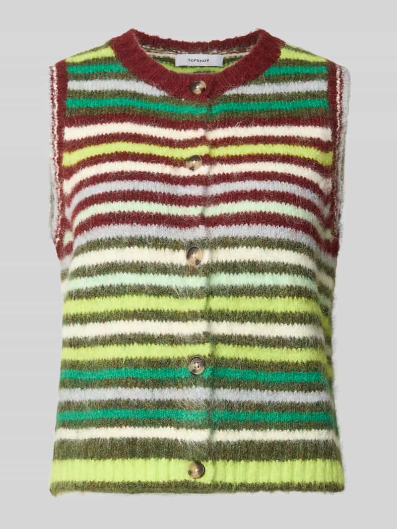 Kamizelka dzianinowa z wzór w paski model 'CARO'