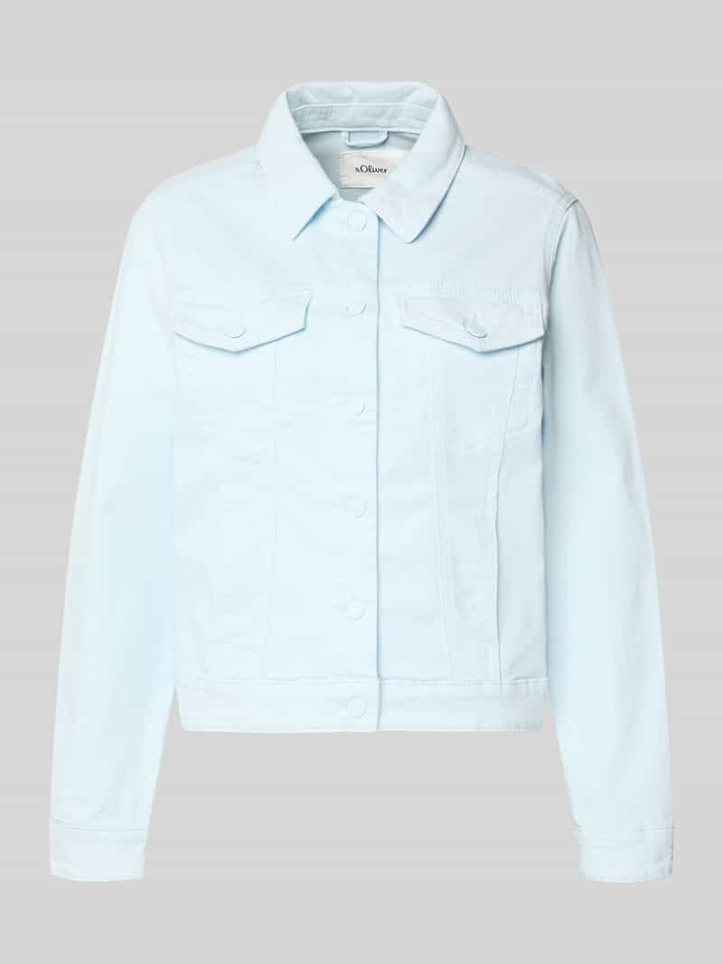 Kurtka jeansowa o kroju regular fit z mieszanki bawełny