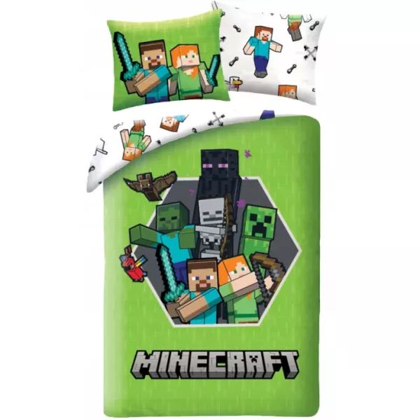 Minecraft: Pościel - 140 x 200 cm, 70 x 90 cm