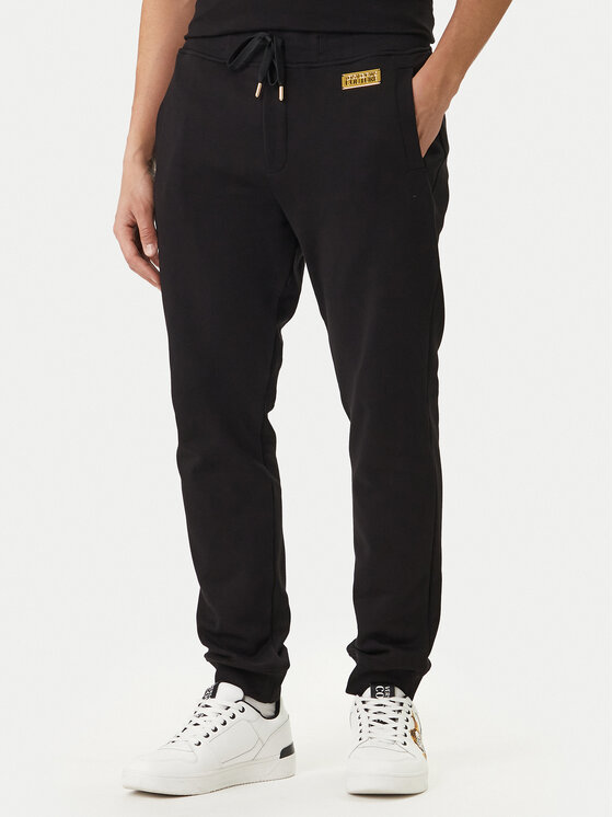 Versace Jeans Couture Spodnie dresowe 80GAAT04 CF01T Czarny Regular Fit