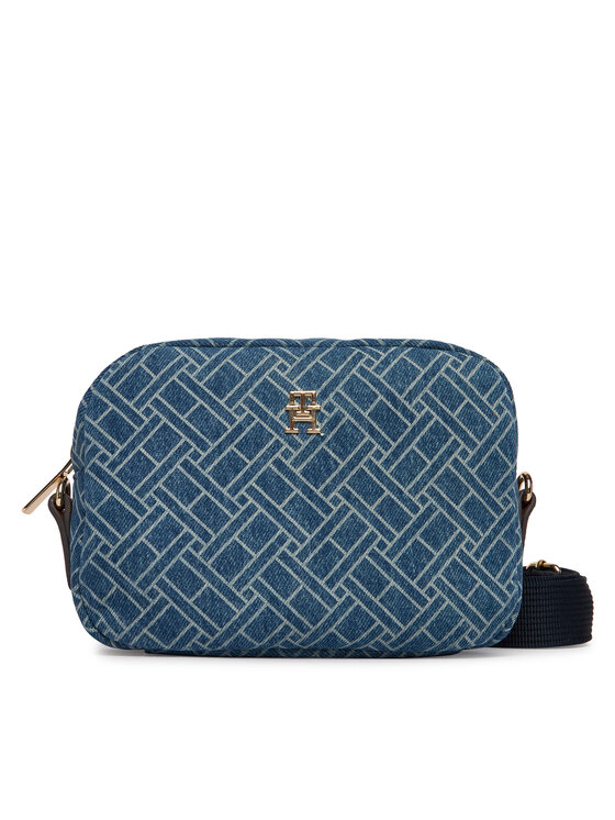 Tommy Hilfiger Torebka Popette Camera Bag Denim Flag AW0AW18610 Niebieski