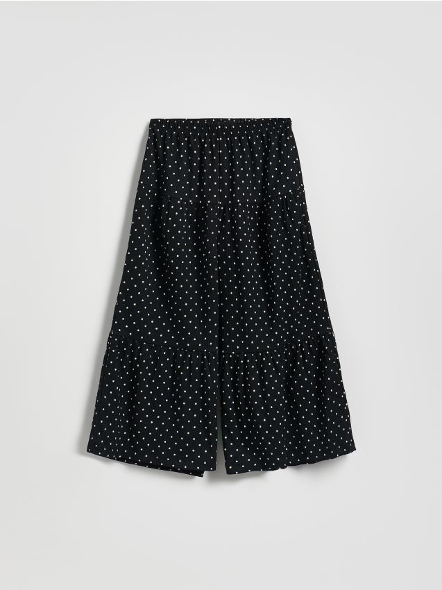 Reserved - Spodnie w kropki - czarny
