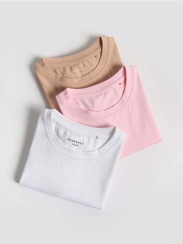 Reserved - Luźny t-shirt 3 pack - wielobarwny