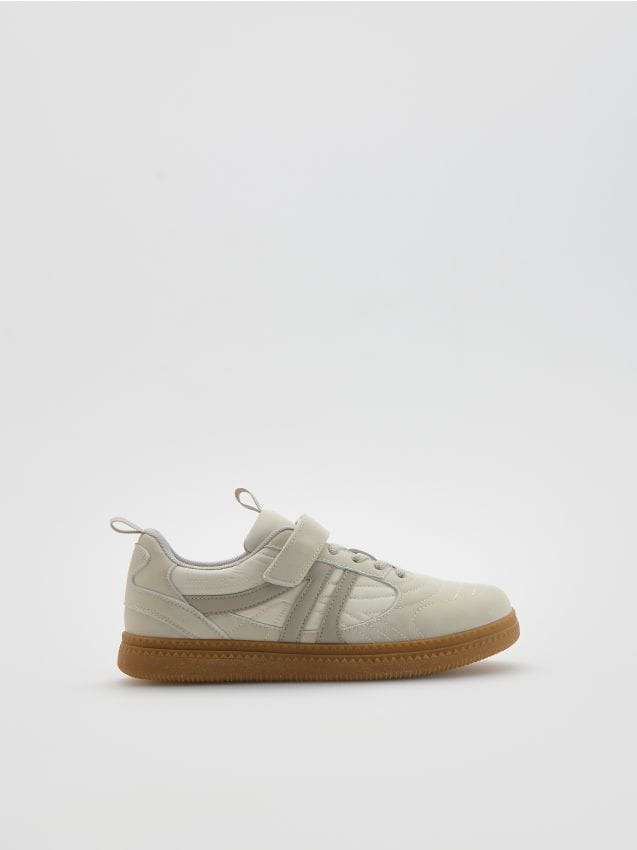 Reserved - Trampki na rzep - jasnoszary