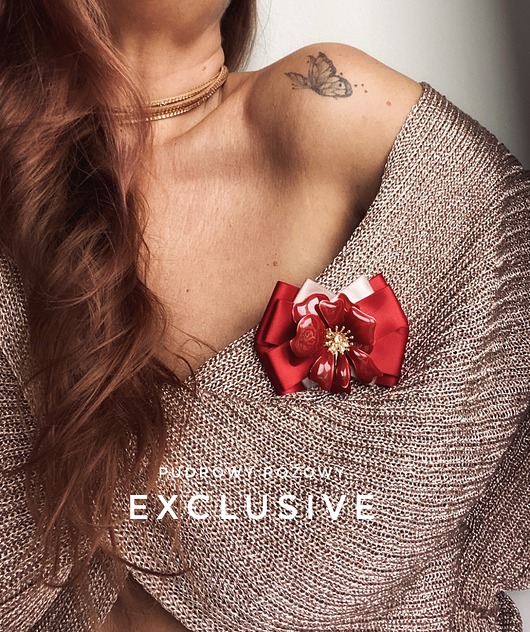 Brosza z niesamowitym unikatowym Kwiatem 3d NEW