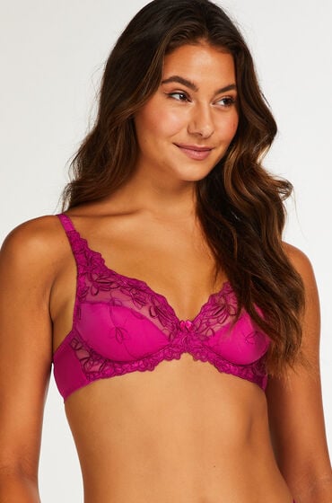 Hunkemöller Biustonosz nieusztywniany z fiszbinami Diva Fioletowy