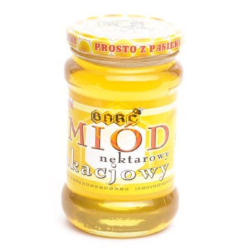 Miód akacjowy polski 400g delikatny, słodki, długo płynny
