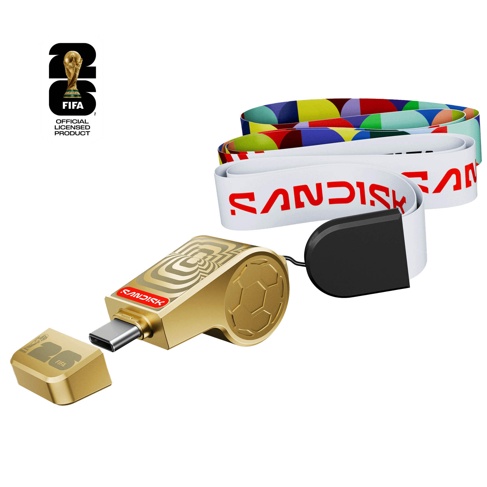 SanDisk USB-C Flash Drive: FIFA World Cup 2026 Edition - 128GB, Gold - SDCZIA-128G-G46GLD