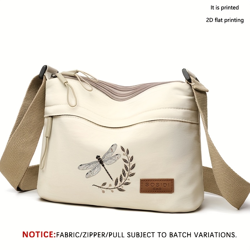 TEMU 1 szt. Kreatywna torebka z koronkowym wzorem ważki, stylowa torebka crossbody dla kobiet o dużej pojemności, wielofunkcyjna, codzienna, modna