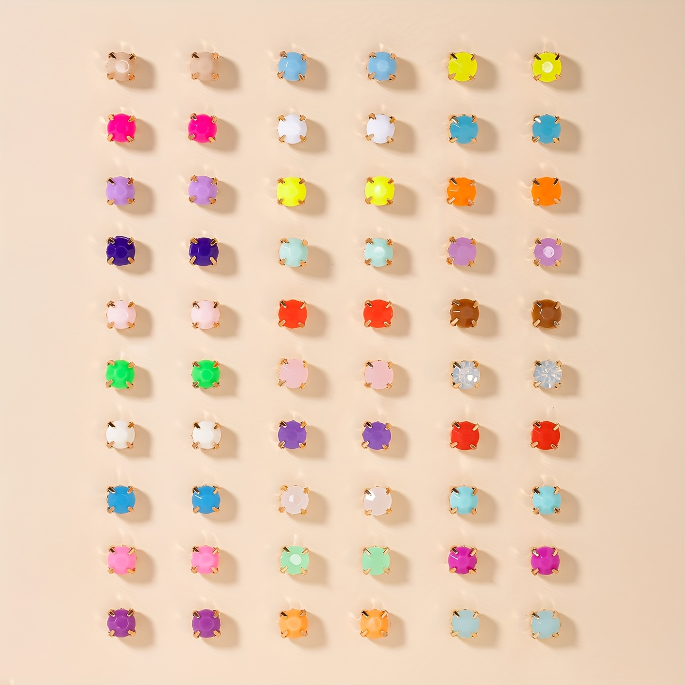 TEMU Zestaw 30 par modnych, prostych, wielokolorowych kolczyków dla kobiet, niepowtarzalne wzory, odpowiednie na co dzień, na prezent, zestaw