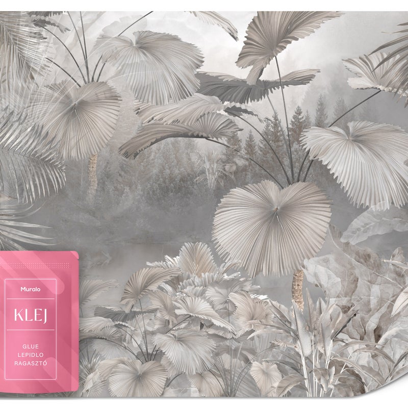 FOTOTAPETA DO SYPIALNI TROPIKALNE LIŚCIE LAS STYL BOHO ABSTRAKCJA 300x210