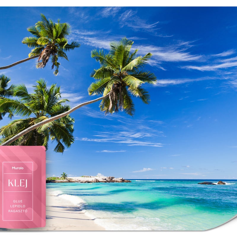 FOTOTAPETA NA ŚCIANĘ DO SYPIALNI OCEAN PLAŻA PALMY KRAJOBRAZ WYSPA 150x105