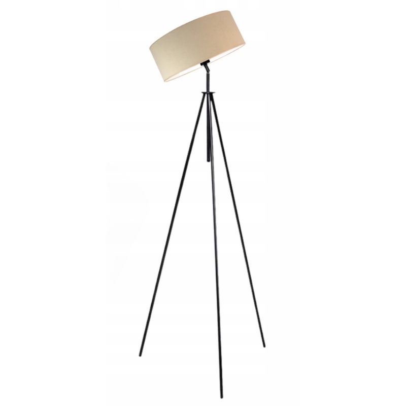 Lampa stojąca podłogowa przegubowa regulowana trójnóg z abażurem walec DECO