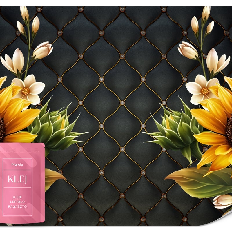 FOTOTAPETA DO SALONU SYPIALNI SŁONECZNIKI KWIATY PIKOWANA ŚCIANA 100x70