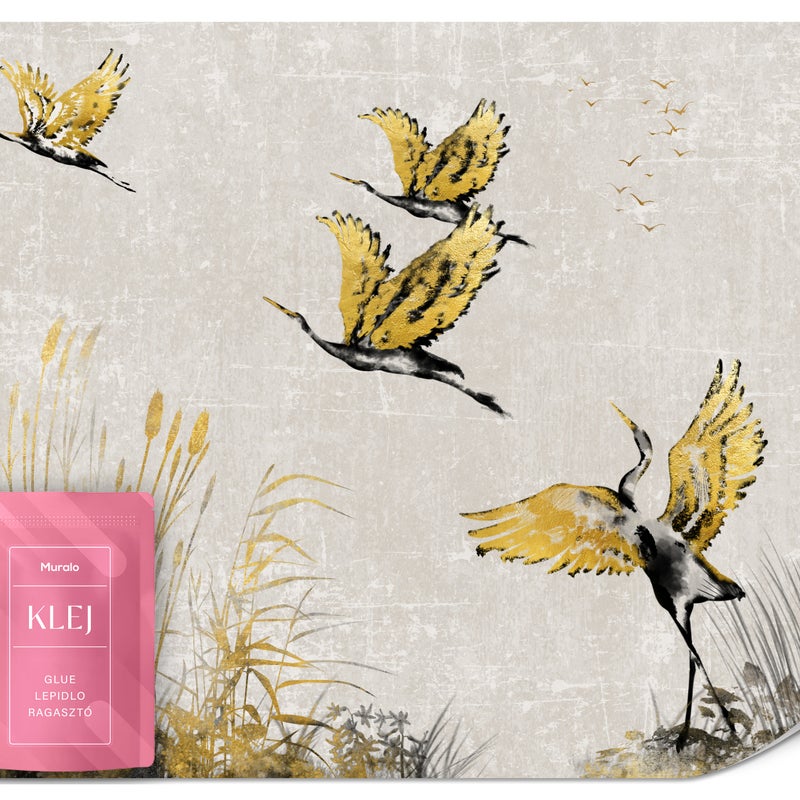 FOTOTAPETA DO SALONU SYPIALNI GĘSI PTAKI NATURA MURAL ABSTRAKCJA 400x280