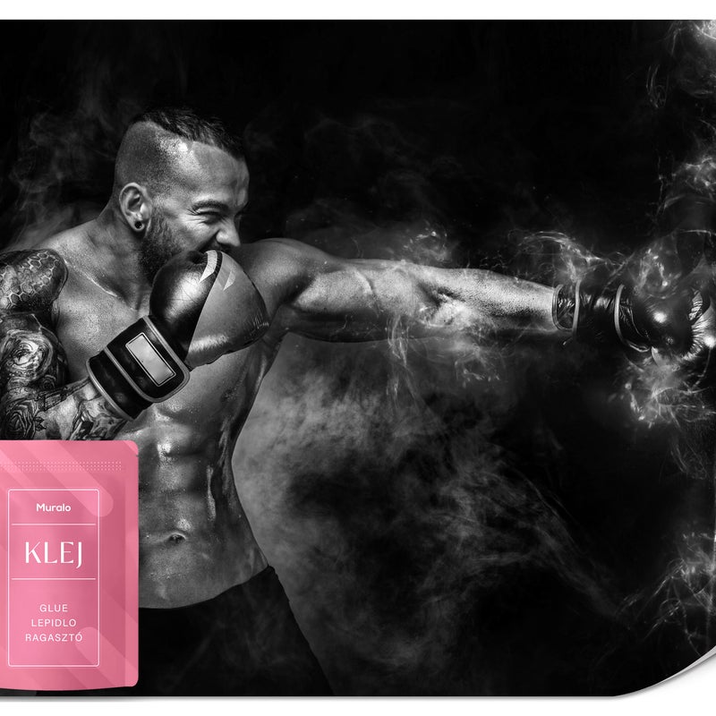 FOTOTAPETA DLA MŁODZIEŻY BOKSER BOKS TRENING SPORT DO SIŁOWNI 3D 500x350