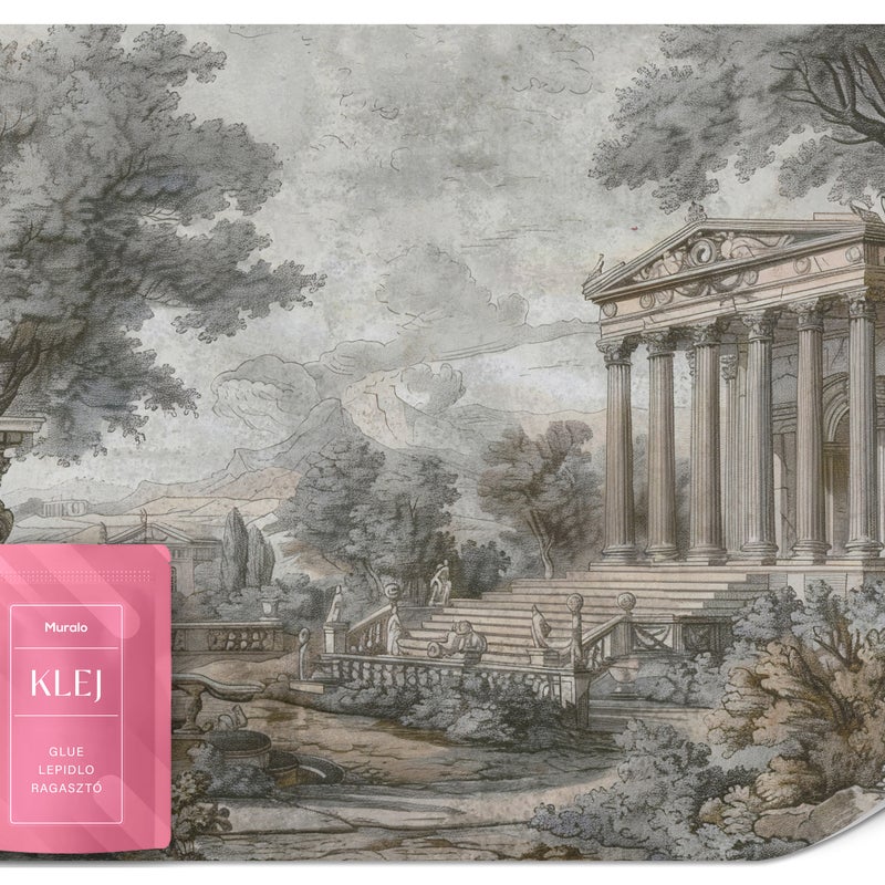 FOTOTAPETA DO SALONU ANTYCZNA ŚWIĄTYNIA NA WZGÓRZU PEJAŻ VINTAGE 150x105