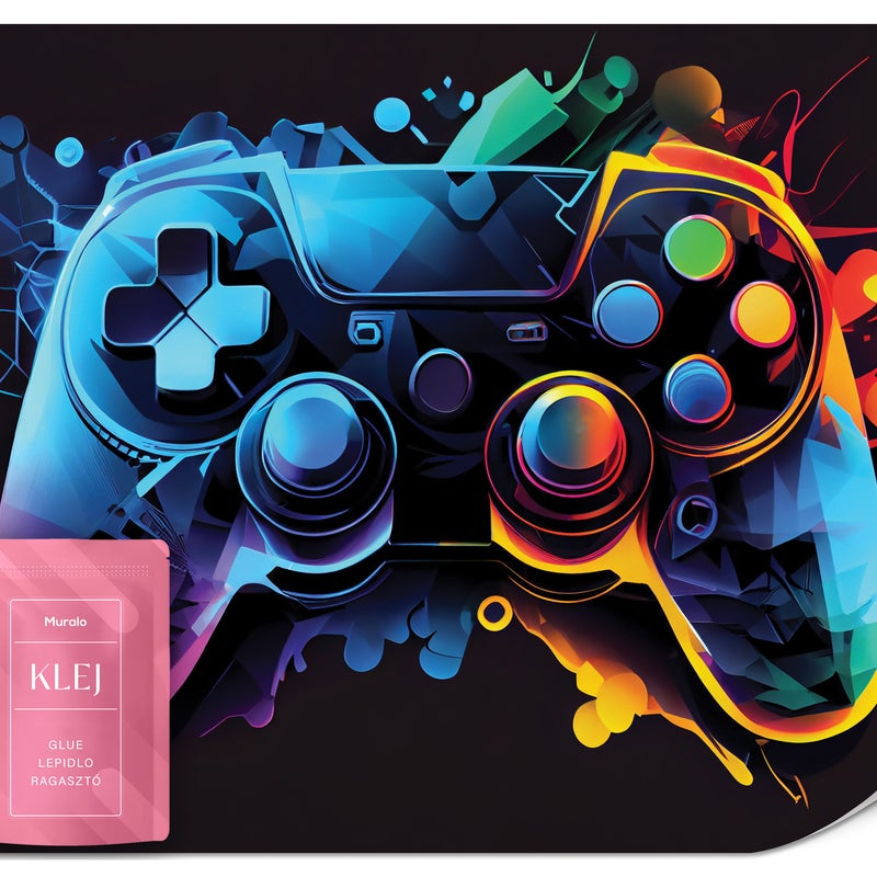 FOTOTAPETA DLA MŁODZIEŻY ABSTRAKCYJNY PAD KOLOROWY KONTROLER DO GRY 150x105