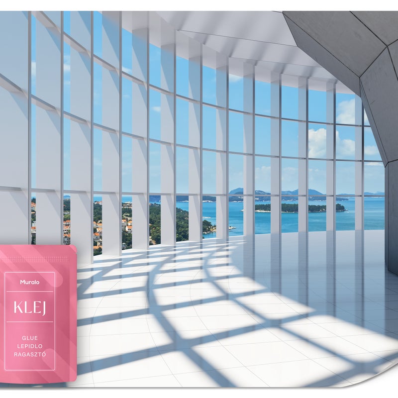 FOTOTAPETA DO BIURA NOWOCZESNY TUNEL EFEKT 3D PEJZAŻ OCEAN WYSPY 450x315