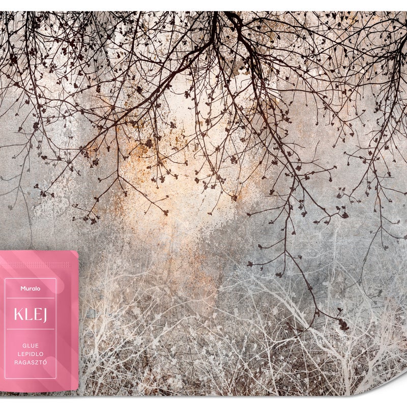 FOTOTAPETA DO SALONU SYPIALNI BETON ABSTRAKCJA ROŚLINY MURAL TAPETA 150x105