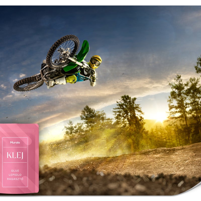 FOTOTAPETA DLA CHŁOPCA MOTOCROSS ABSTRAKCJA POJAZD DLA MŁODZIEŻY 100x70