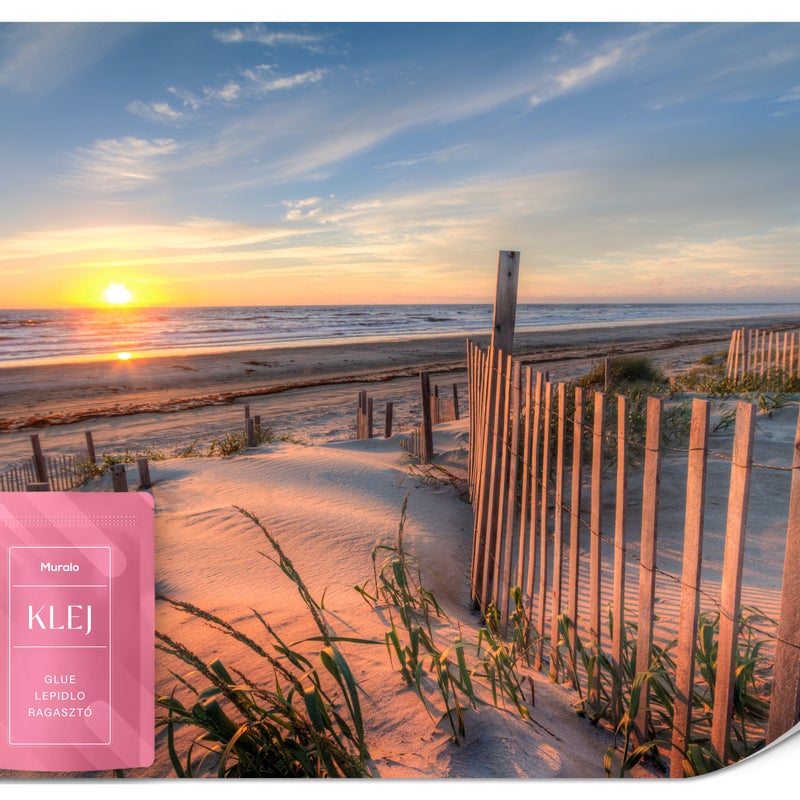 FOTOTAPETA DO SALONU SYPIALNI ZACHÓD SŁOŃCA MORZE PEJZAŻ WYDMY 3D 150x105