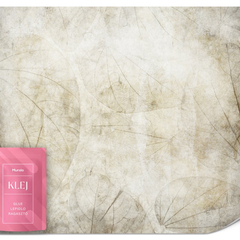 FOTOTAPETA DO SALONU ABSTRAKCJA LIŚCIE BETON MURAL STYL RETRO LOFT 300x210