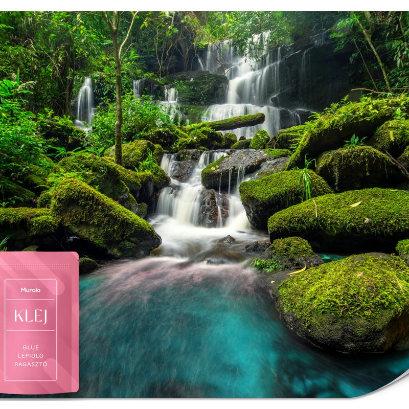 FOTOTAPETA DO SYPIALNI SALONU WODOSPAD KASKADA CHORWACJA PEJZAŻ 3D 500x350